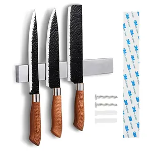 حامل سكاكين مغناطيسي من الفولاذ المقاوم للصدأ 304 للجدار مع نوع 3M، رف شريط سكين مغناطيسي لأدوات المطبخ وحامل الأدوات